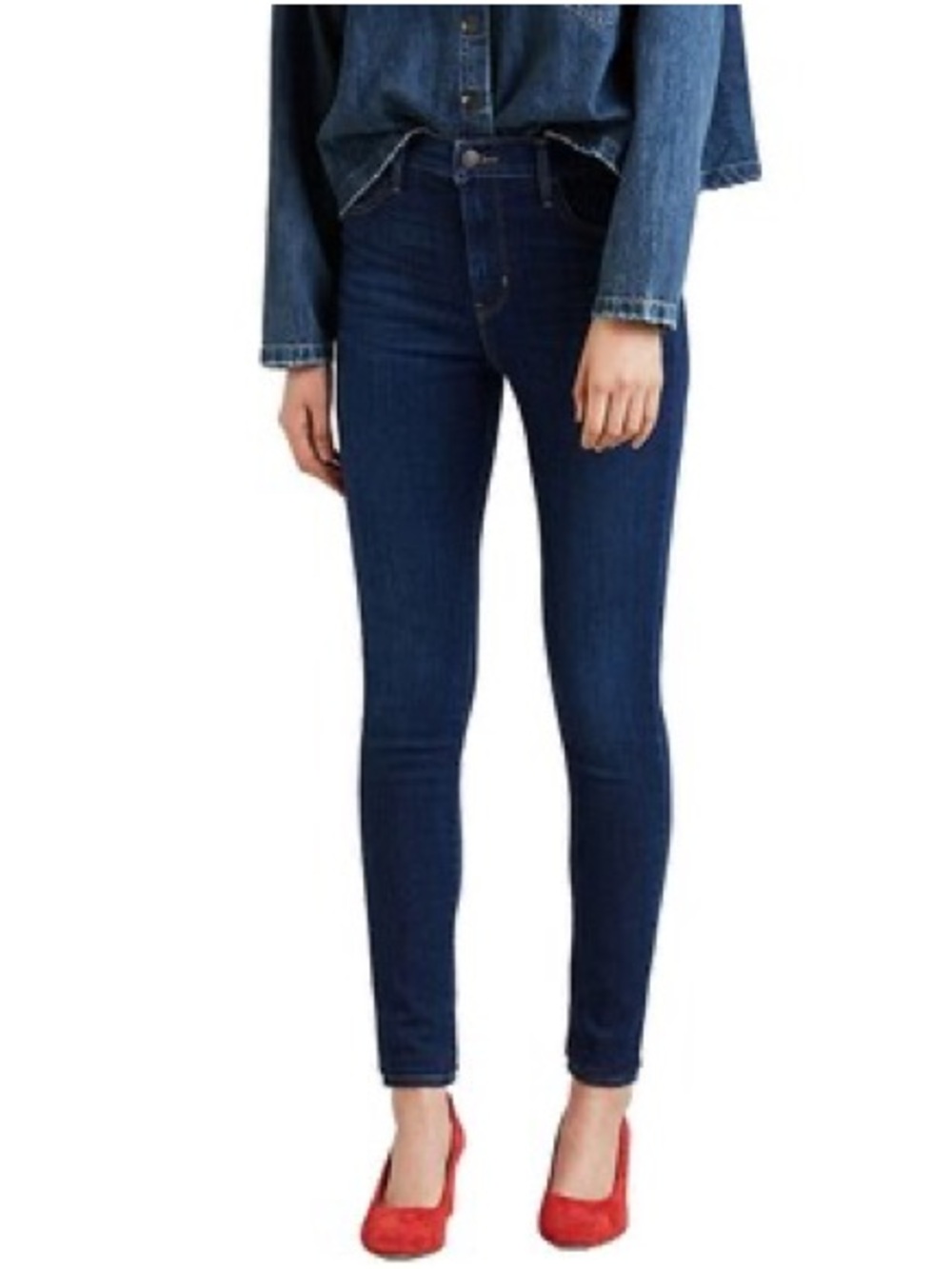 Levi's Dark‎ Indigo High-Rise Skinny Jeans